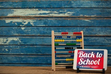 Poster - Composite image of back to school text over white background