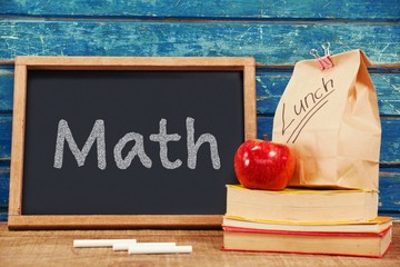 Poster - Composite image of math text on white background