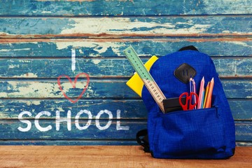 Poster - Composite image of i love school text on white background