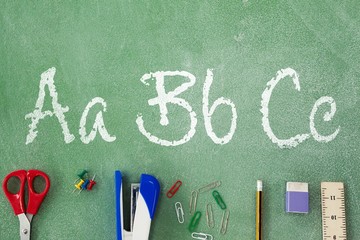 Poster - Composite image of letters on white background