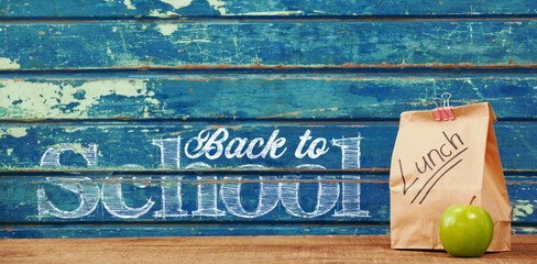 Poster - Composite image of back to school text against white background