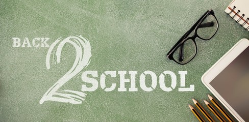 Poster - Composite image of back to school text on white background