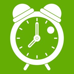 Poster - Alarm clock retro classic design icon green