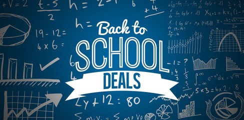 Canvas Print - Composite image of back to school deals message