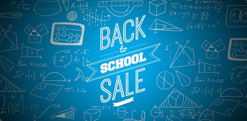 Wall Mural - Composite image of back to school sale message