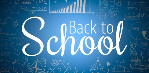 Poster - Composite image of digital image of back to school text