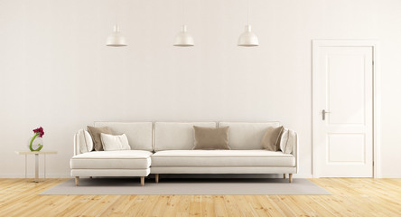 Wall Mural - Modern white living room