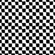 Black and white rough checkered seamless pattern, vector
