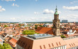 Aerial view over the city of Erlangen