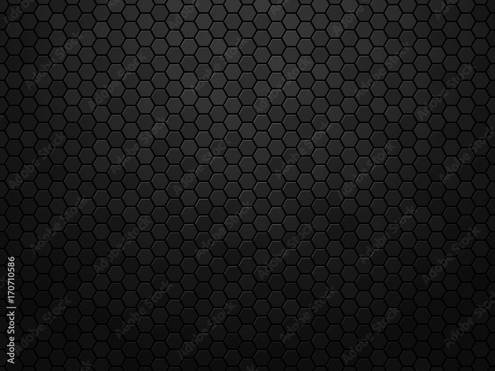 Abstract black texture background hexagon - obrazy, fototapety, plakaty 