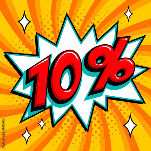 Orange Sale Web Banner Sale Ten Percent 10 Off On A Comics
