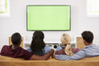 © Monkey Business - Rear View Of Group Of Young Friends Watching Television Together