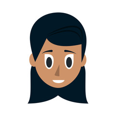 young woman with tan skin  icon image vector illustration design 