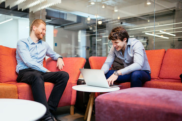 Sticker - Business colleagues resting during break