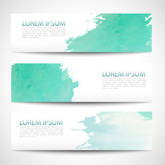 Wall Mural - Abstract green watercolor on white background.This is watercolor splash.It is drawn by hand.