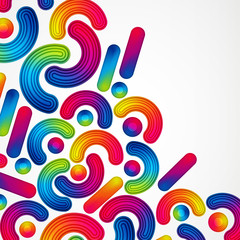 Poster - Colorful abstract background with striped design elements splash, color design, graphic illustration. A4.