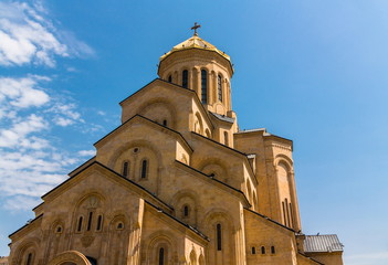 Fototapete - Details of Sameba cathedral in Tbilisi, Georgia