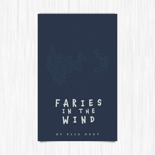 Vector Of Novel Cover With Faries In The Wind Text / Vector Of Novel Cover With Faries In The Wind Text Against White Background