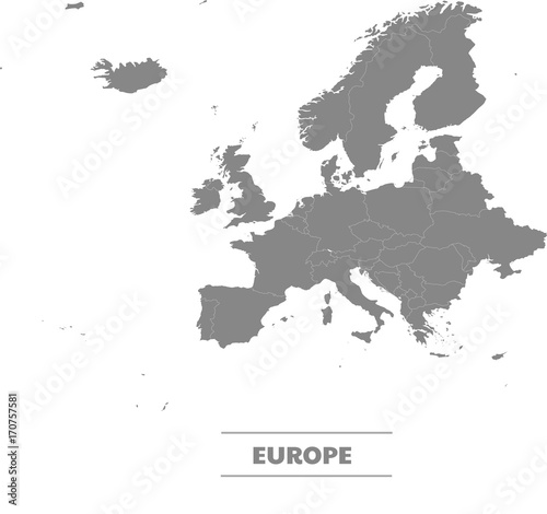 Vecteur Modifiable Carte Continent Europe Acheter Ce
