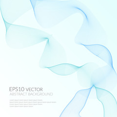 Poster - Abstract background with geometric pattern of lines. Wave and distortion of forms. Glide in the air.