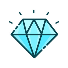 Diamond, precious stone.Vector modern 