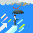 © BYF vector - Businessman holding the umbrella. Insurance Protection Concept.
