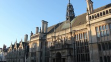Oxford University- Exam Schools Hyperlapse On High Street At Dawn