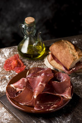 Wall Mural - serrano ham and catalan pa amb tomaquet