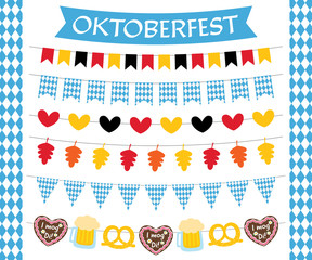 Poster - Oktoberfest flags and decoration set