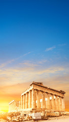 Fototapete - Parthenon temple, the Acropolis in Athens, Greece
