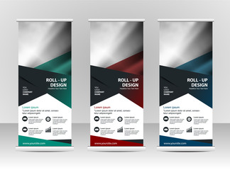 roll up banner stand template design