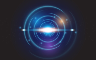 wave circle abstract background waveform space concept