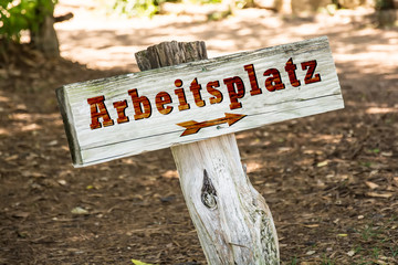 Canvas Print - Schild 263 - Arbeitsplatz