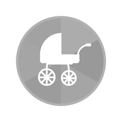 Canvas Print - Kreis Icon - Kinderwagen mit geraden Achsen