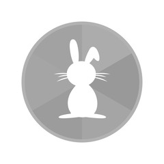 Poster - Kreis Icon - Cartoon-Hase