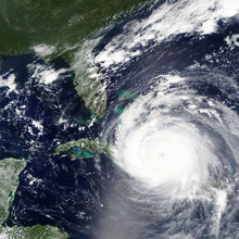 Hurricane Irma Heading Towards Bahamas And Miami, Florida - Elements Of This Image Furnished By NASA
