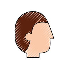 Sticker - profile head man business professional icon vector illustration