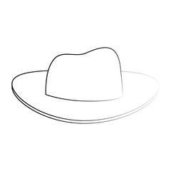 Poster - hat cream color icon image vector illustration design