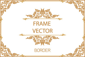Aufkleber - Gold border design, frame photo template, certificate template with luxury and modern pattern,diploma,Vector illustration