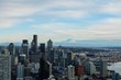 Seattle cityscape with Mount Rainier. 