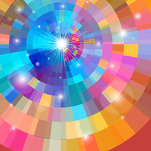 Abstract Colorful Background With Sun