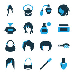 Poster - Set of 16 glamour bi-color icons