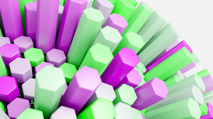 Poster - Abstract 3D Hexagon background 