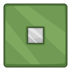 Poster - Modern military chips icon, cartoon style