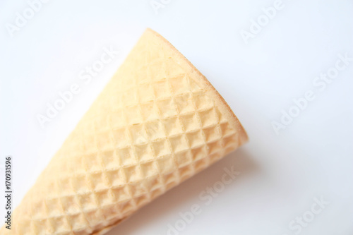 Ice Cream Cone on white background Stock Photo | Adobe Stock