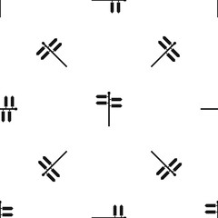Poster - Street sign pattern seamless black