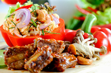 Poster - Fried rice with chili paste.