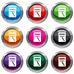 Poster - Closed spiral notebook and pen set 9 collection