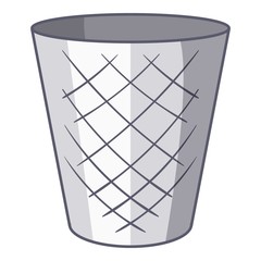Poster - Trash bin icon, cartoon style
