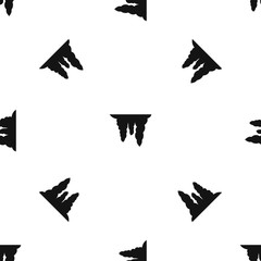Poster - Icicles pattern seamless black